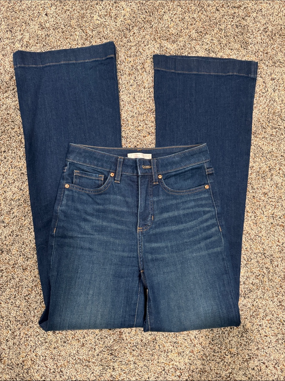 Women's Dark Blue High-Rise Straight Jeans